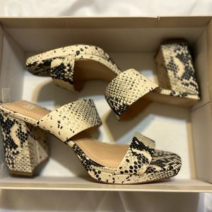 BP Karly Platform Block Heel Slide Scandal Size 10